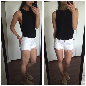 [LAST 1] • Basic Black Tank - Dropped Armholes